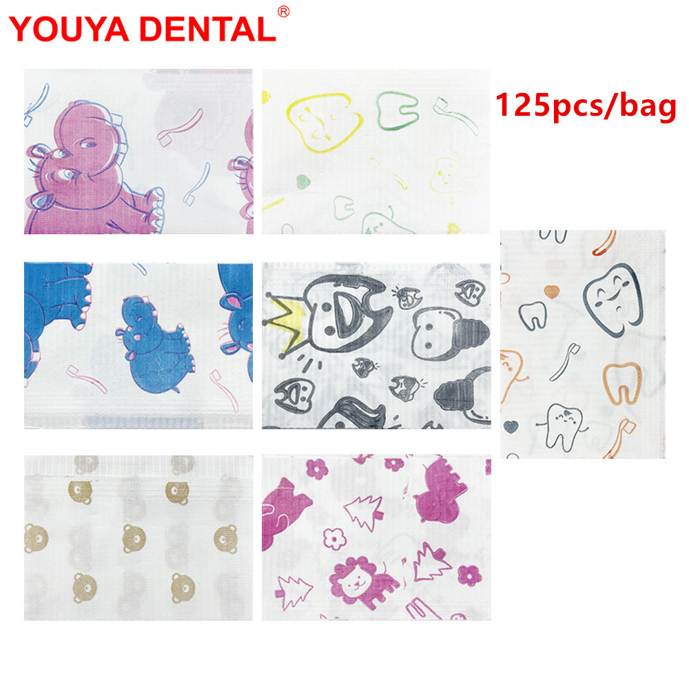 Table Cloth Disposable - 125pcs Kids Dental Bibs Disposable Cute