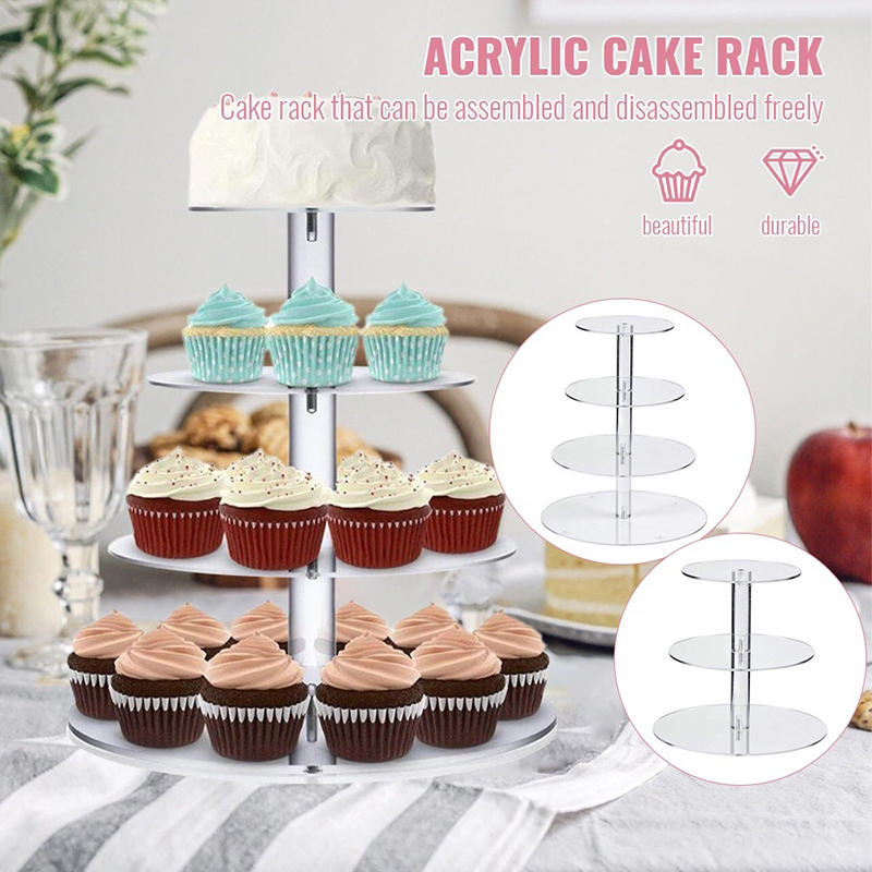 Cupcake Stand Tier - 1 Pc 3/4/5 Tier Acrylic Round