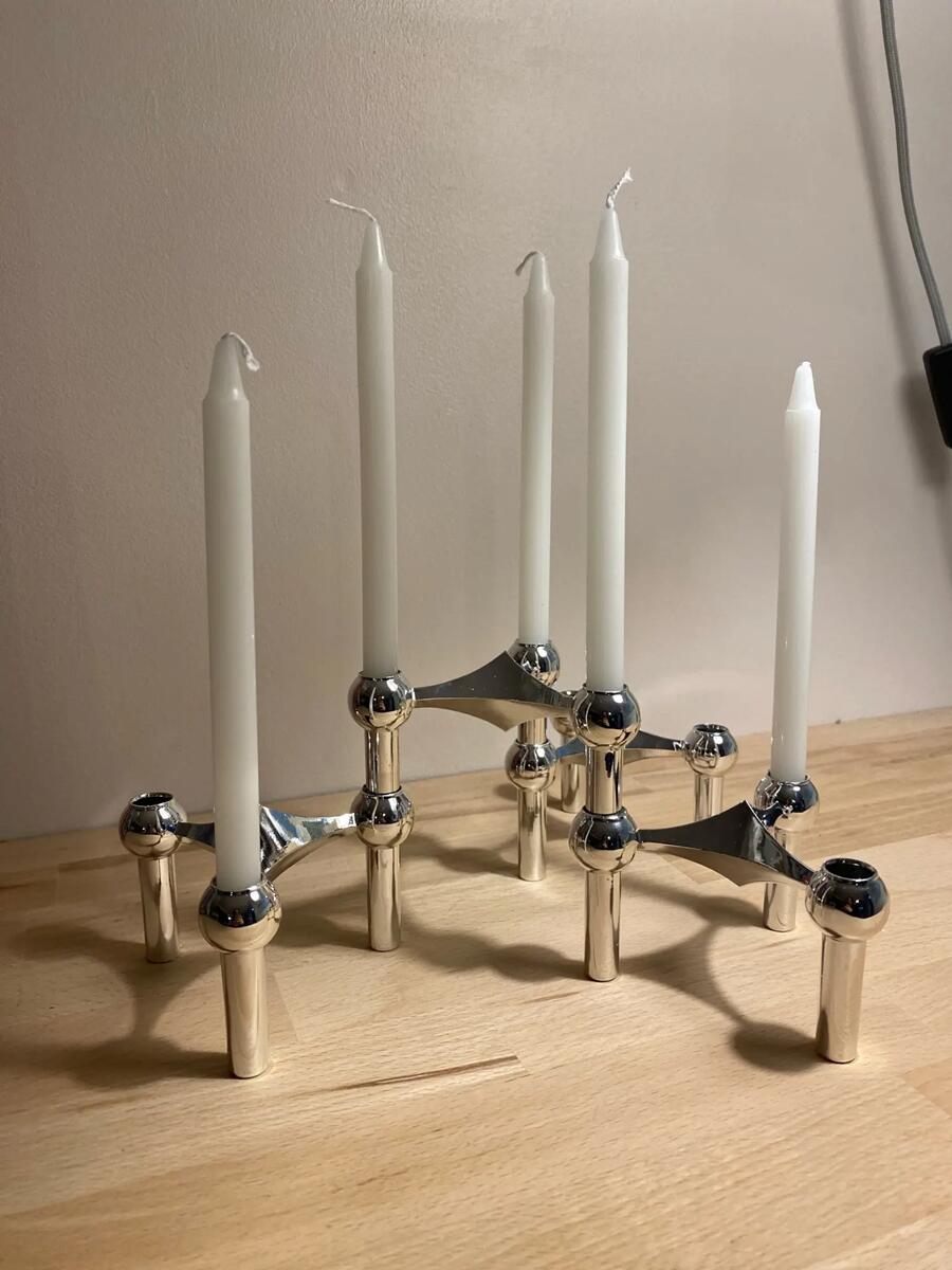Centerpiece Stick - Metal Candle Holder Nordic Molecular Structure
