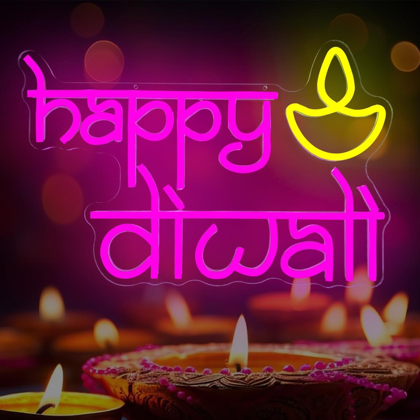 Neon Sign Party - Happy Diwali Neon Sign USB Powered