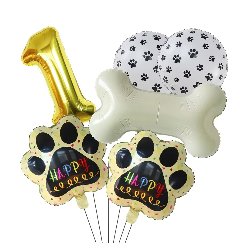 Let'S Party Event Supply - Gold WOOF Balloons, Dog Birthday Party