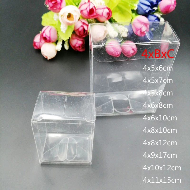 Event Party Box - 50pcs 4xBxC Rectangle Transparent Storage Boxes