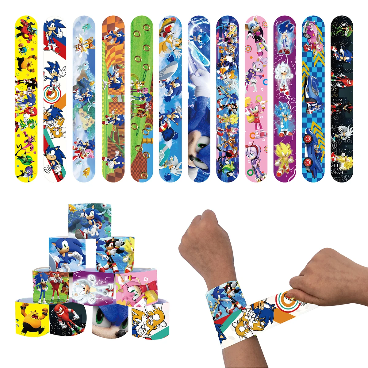 Party Favor Bag - 12/24/36pcs Sonic Slap Bracelets Party Favor