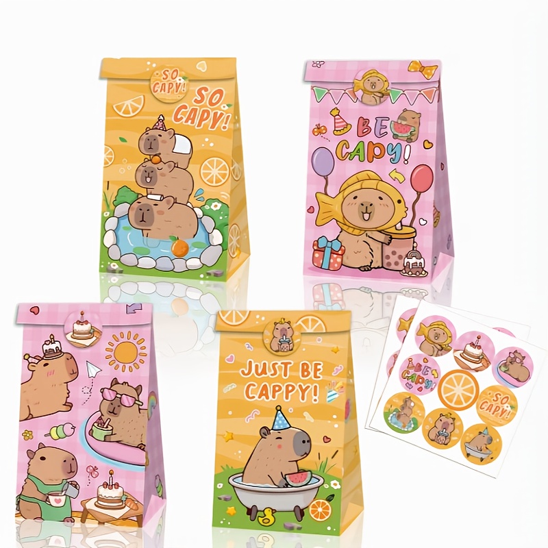 Event Party Box - 12/24/48pcs Capybara Candy Bags Birthday Party