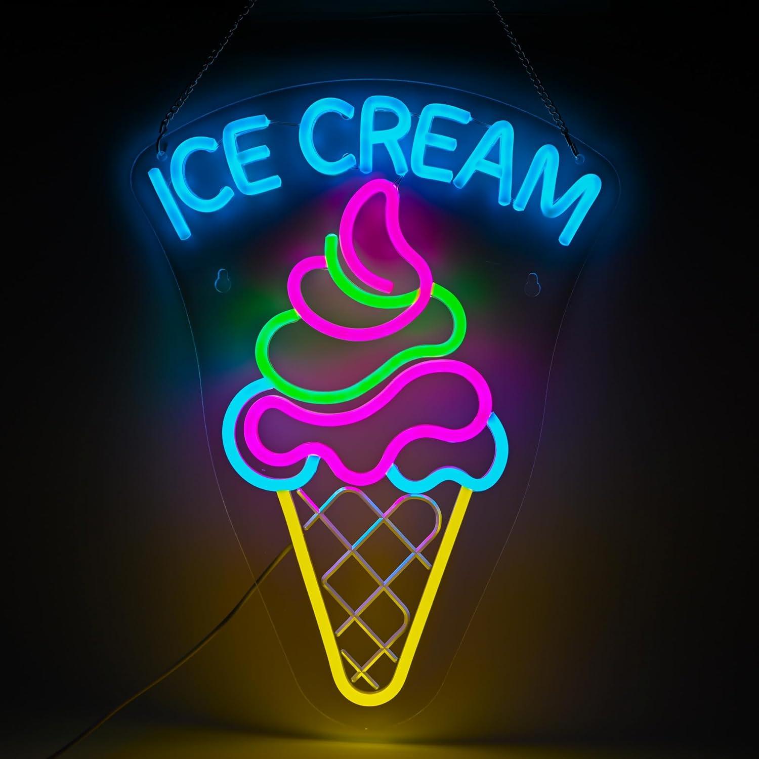 Neon Sign Party - Ice Cream Neon Sign Dimmable Dessert
