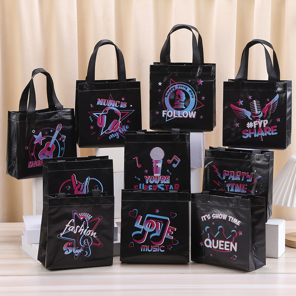 Event Party Shop - 10Pcs Black Let's Rock Music Theme
