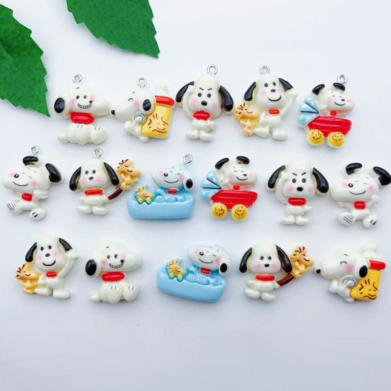 Event Party - 12pcs resin cartoon dog pendant, DIY