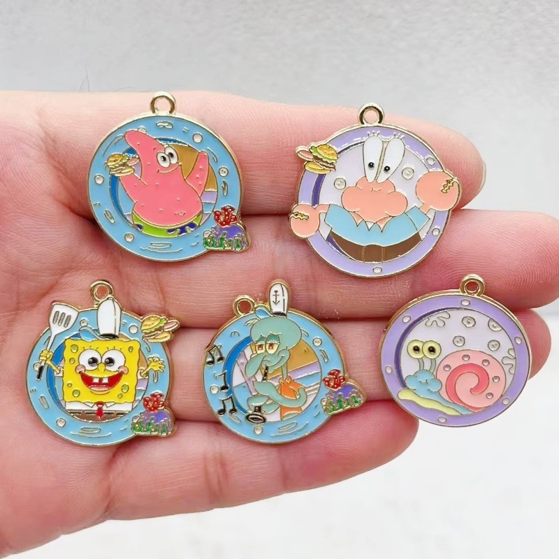 Event Party - 10pcs cartoon anime alloy oil drop