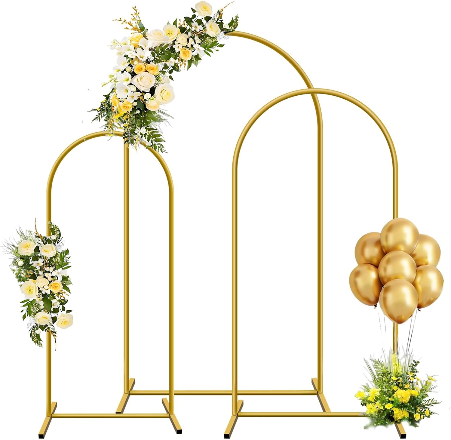 Balloon Arch Kit - 1pc Gold Metal Arch Backdrop Stand