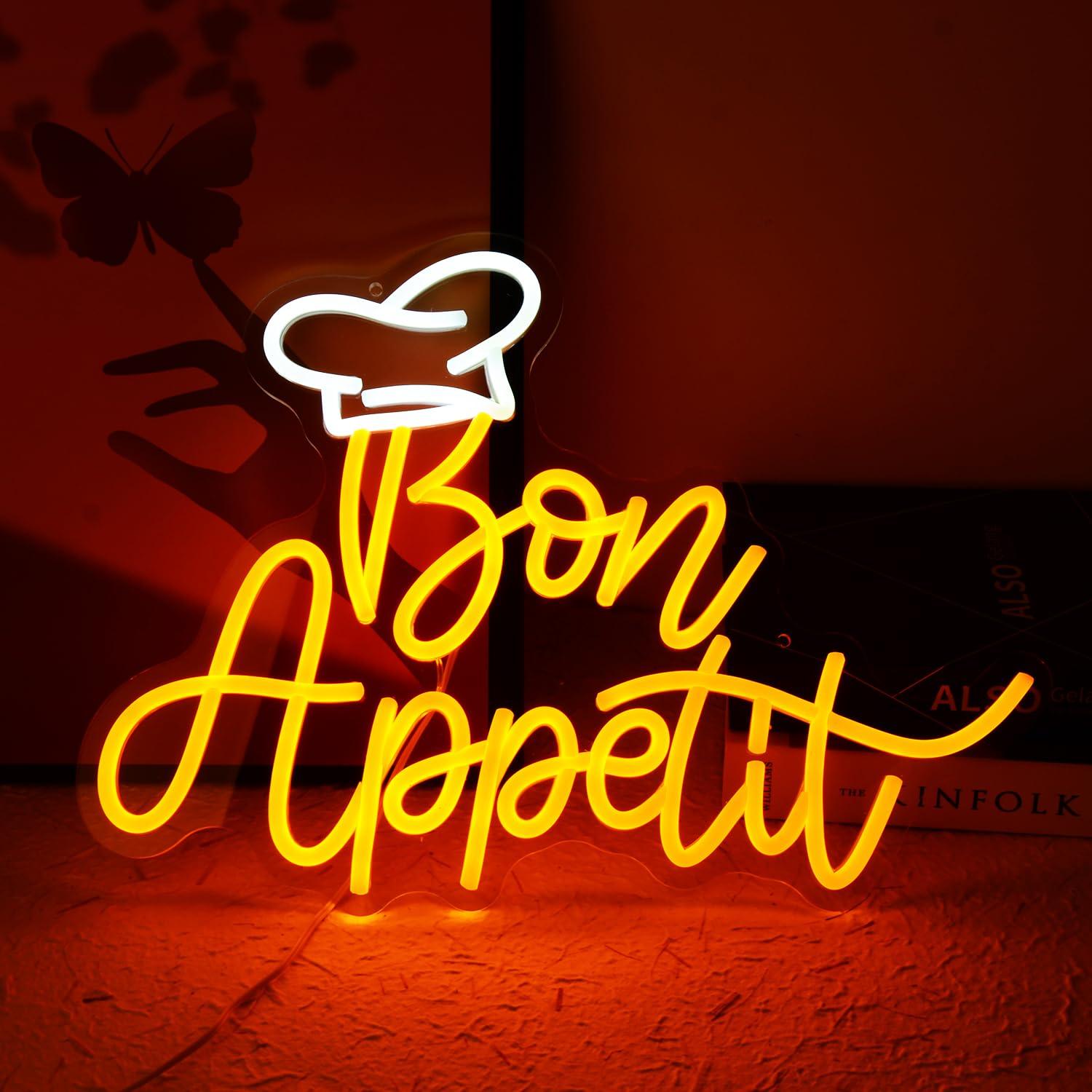 Neon Sign Party - Bon Appetit Chef Hat Neon Sign