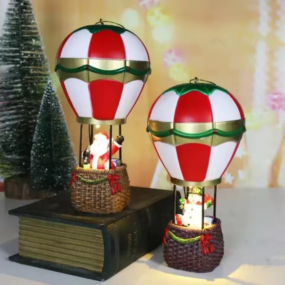 Led Balloon Light - Christmas Glowing Ornaments, Santa Claus Snowman