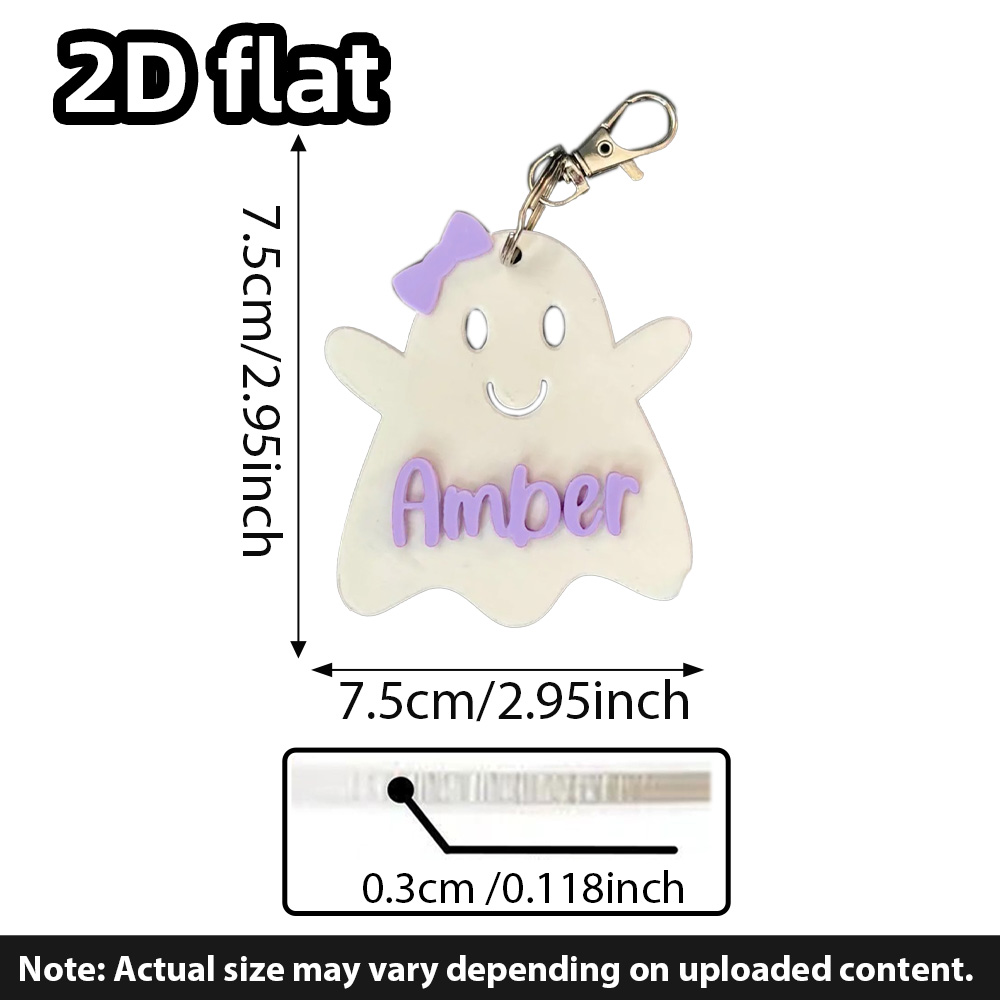 Party Favor Bag - Personalized Ghost Keychain, Ghost Bag Tag,