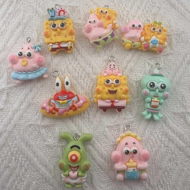 Event Party - 10pcs cartoon resin pendant, DIY jewelry