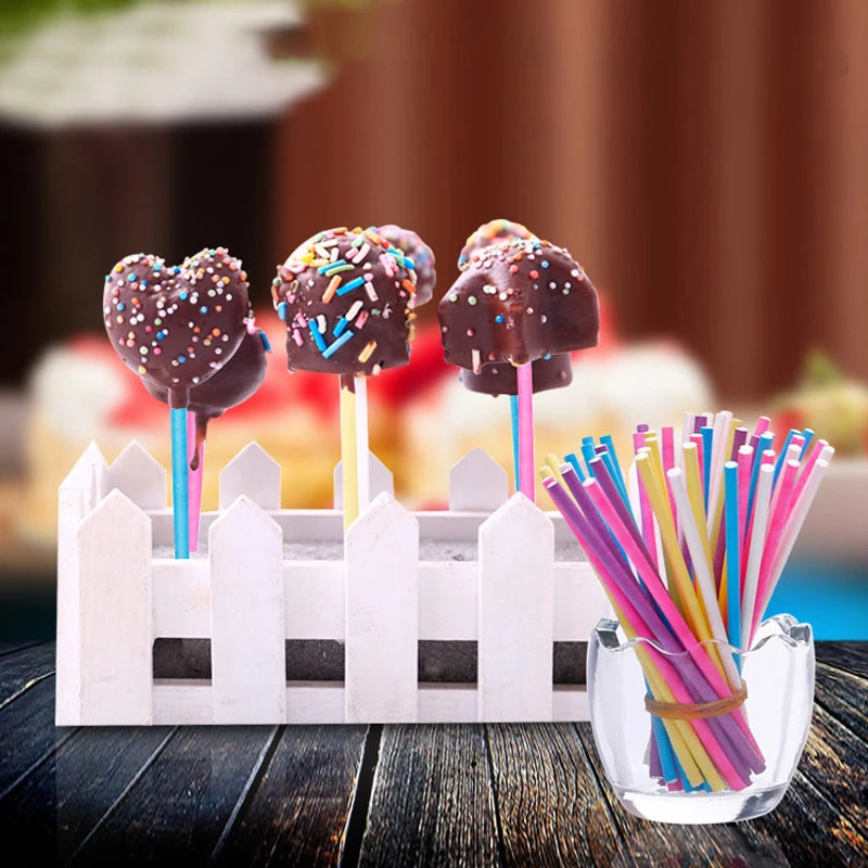 Paper Straw Color - 100Pcs/Lot Paper Lollipop Sticks Candy Colorful