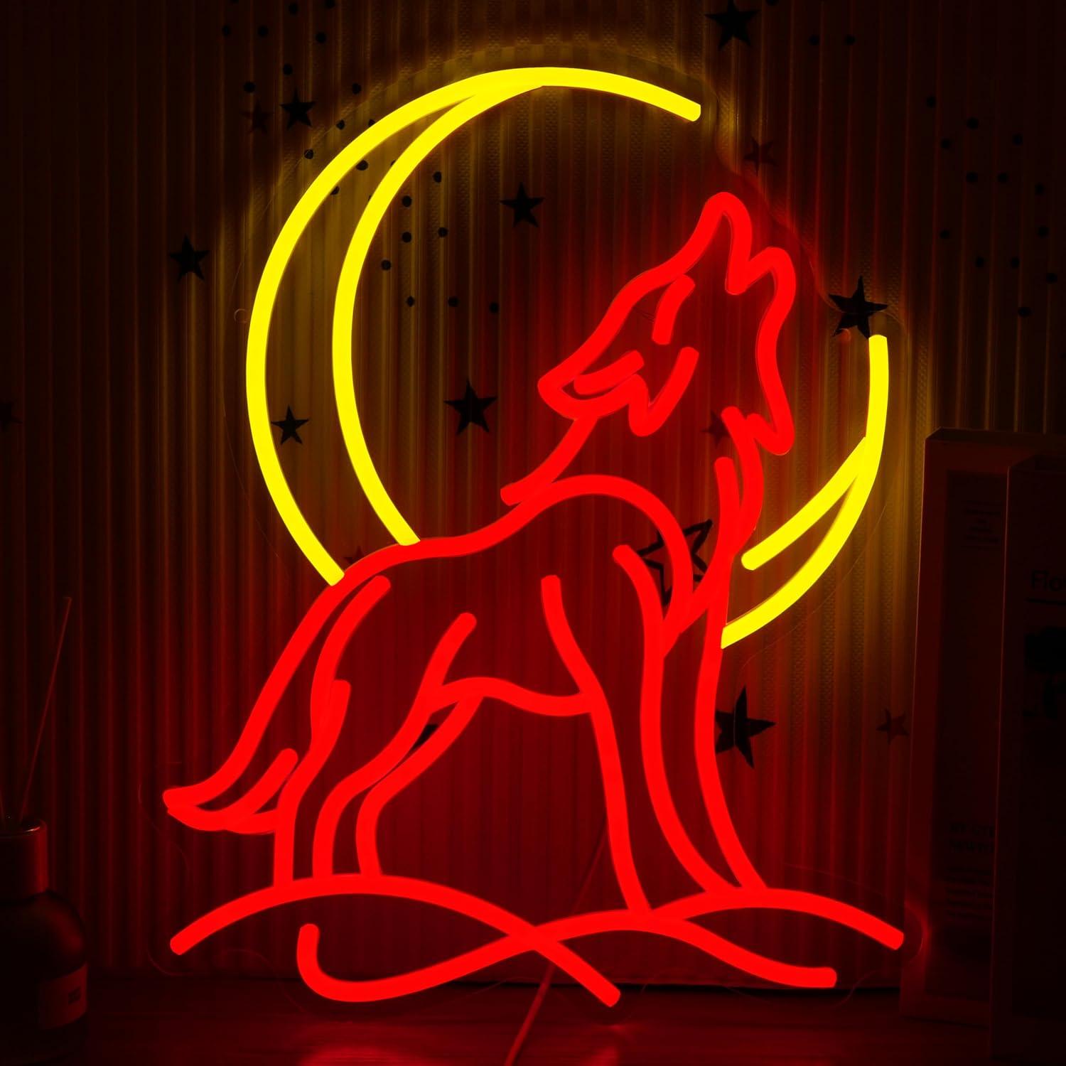 Neon Sign Party - Howling Wolf Neon Sign Dimmable LED