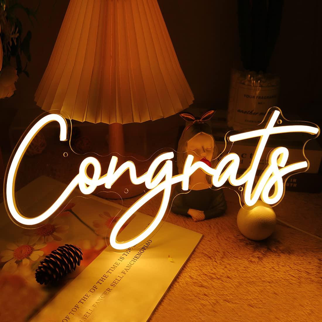 Congrats Neon Sign USB Dimmabl - đánh giá và giá Neon Sign Party