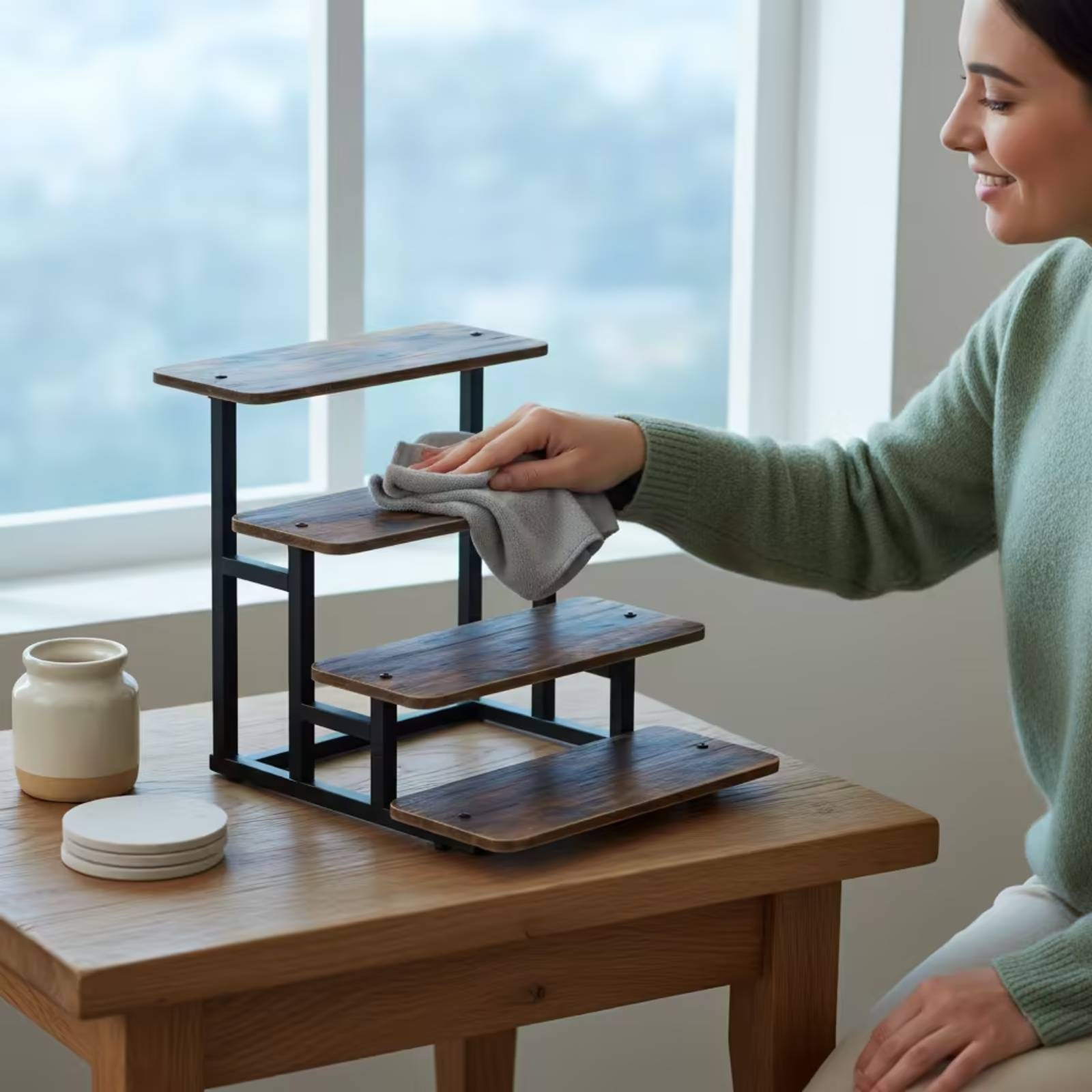 4-Tier Display Stand Tabletop  - đánh giá và giá Cupcake Stand Tier