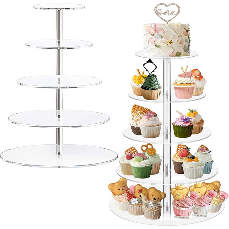 1 Pc 3/4/5 Tier Acrylic Round  - đánh giá và giá Cupcake Stand Tier
