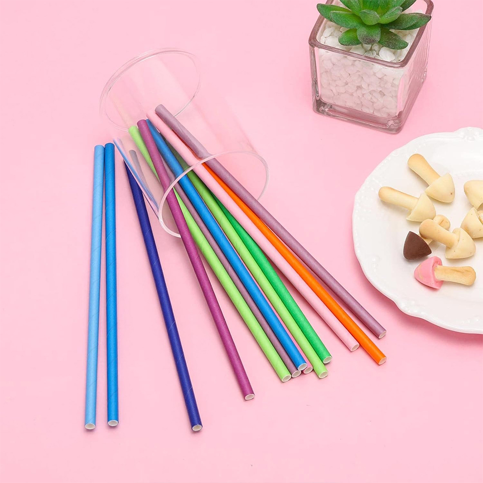 25/50/100PCS Disposable Paper  - đánh giá và giá Paper Straw Color