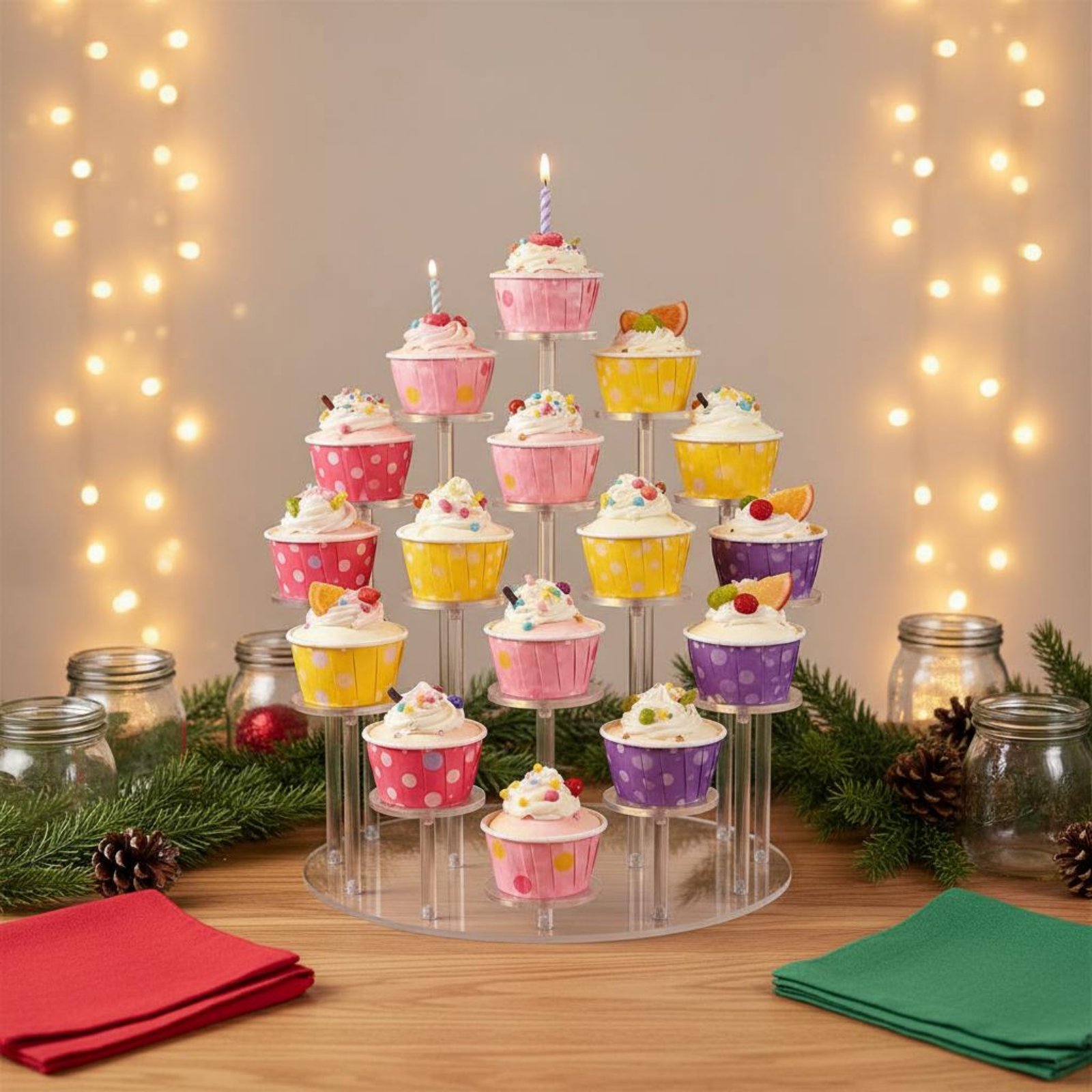 Acrylic Cupcake Stand Transpar - đánh giá và giá Cupcake Stand Tier