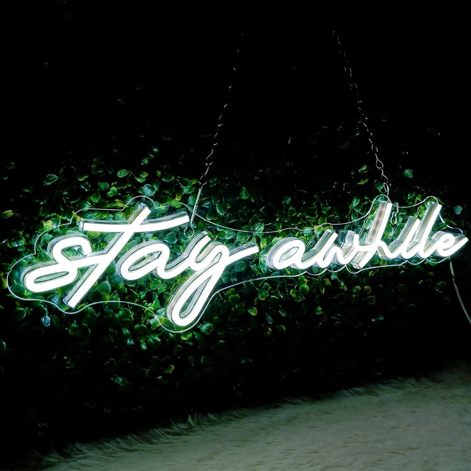 Stay Awhile Neon Signs USB Dim - đánh giá và giá Neon Sign Party