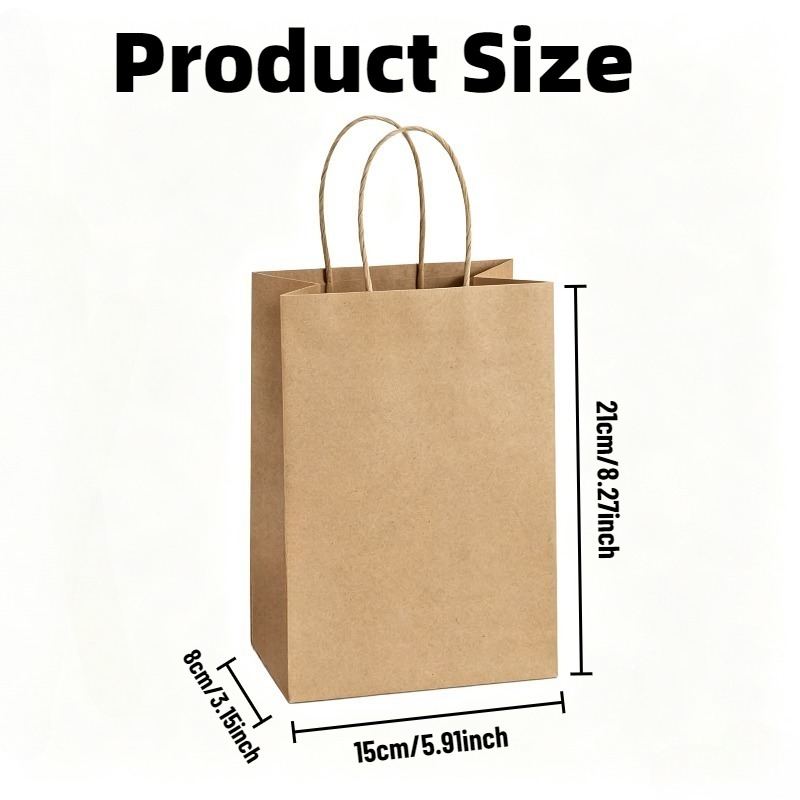 5/10PCS Brown Kraft Paper Bags - đánh giá và giá Event Party Shop