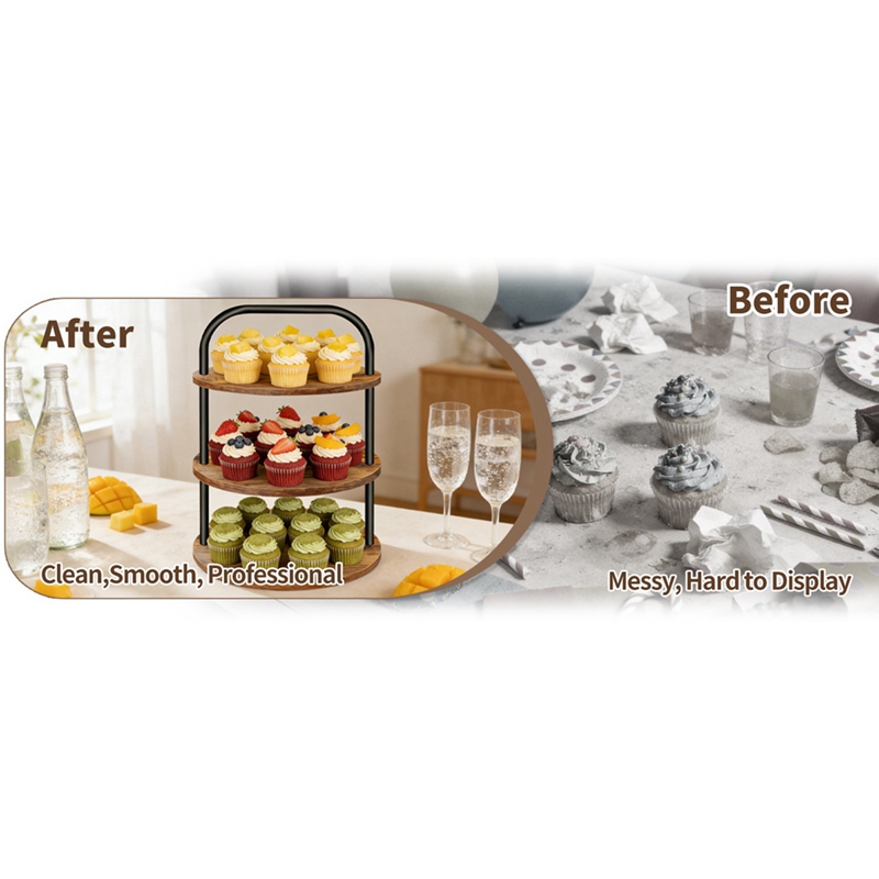 ABLN-Wooden Cupcake Stand Dess - đánh giá và giá Cupcake Stand Tier
