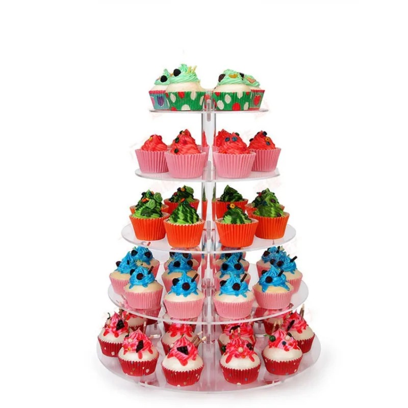 Clear Acrylic 3-5 Tier Cupcake - đánh giá và giá Cupcake Stand Tier