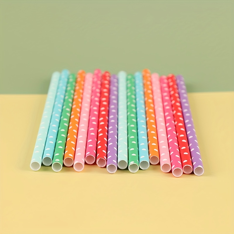 100pcs colorful disposable pap - đánh giá và giá Paper Straw Color