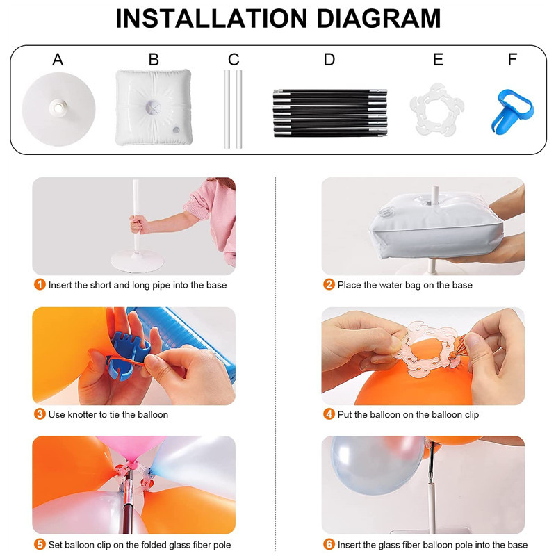 Balloon Stand Holder Balloon A - đánh giá và giá Balloon Arch Kit