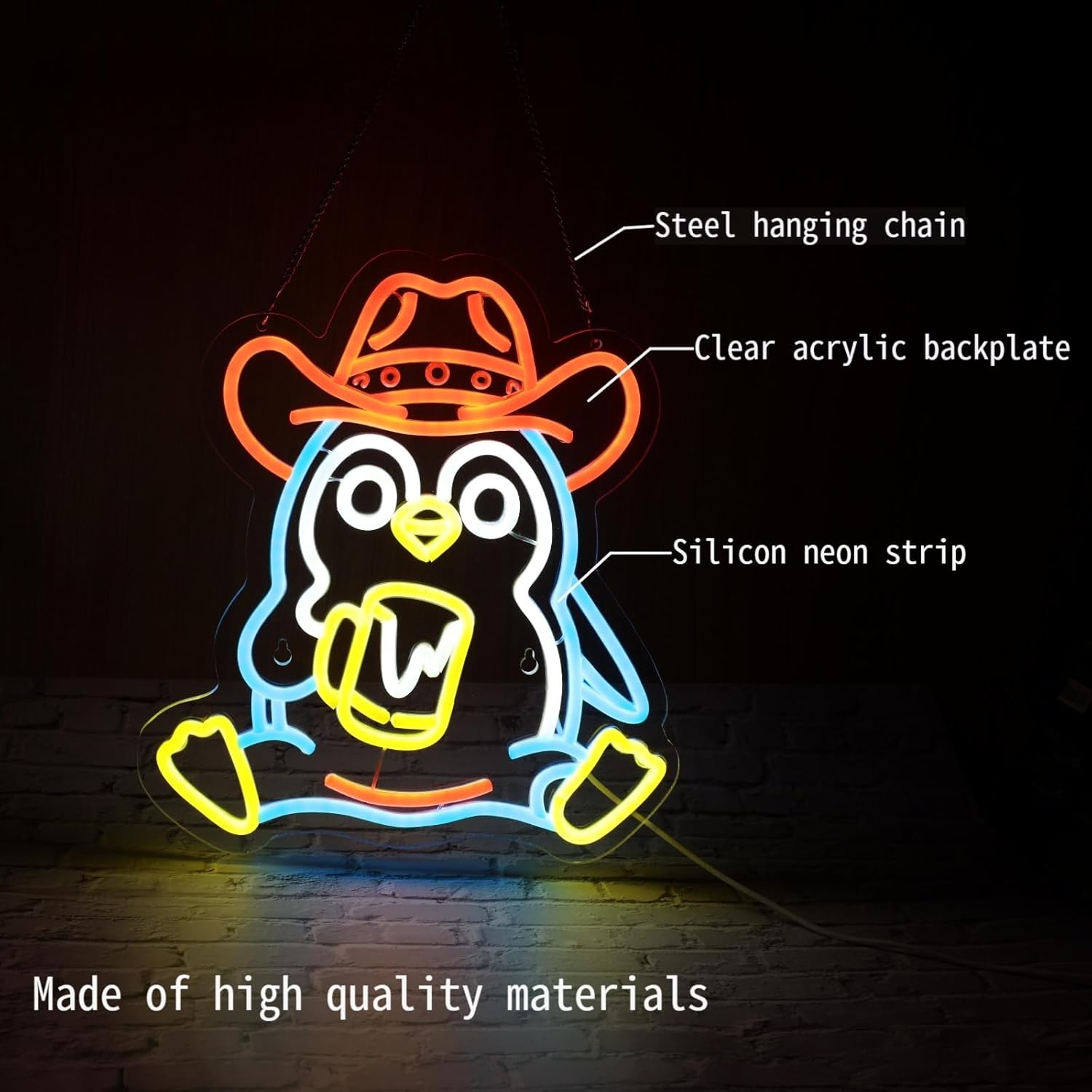 Penguin Neon Sign USB Powered  - đánh giá và giá Neon Sign Party