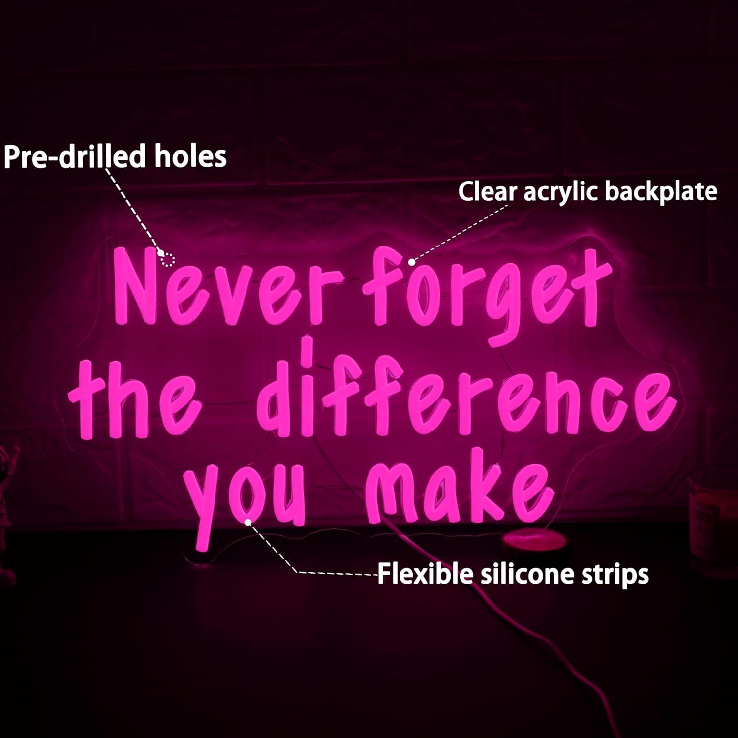 Never Forget The Difference Yo - đánh giá và giá Neon Sign Party