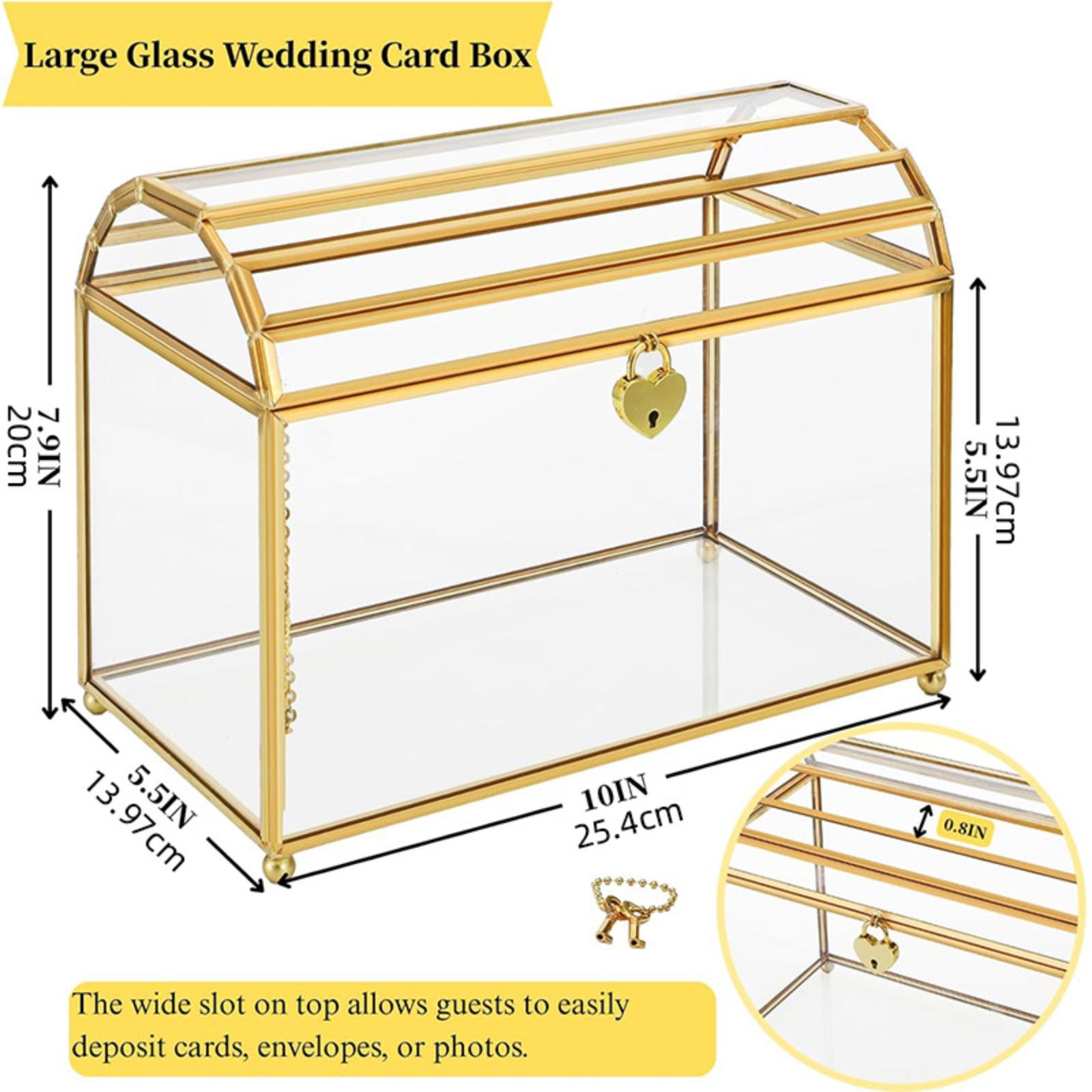 Glass Wedding Card Box Storage - đánh giá và giá Event Party Box