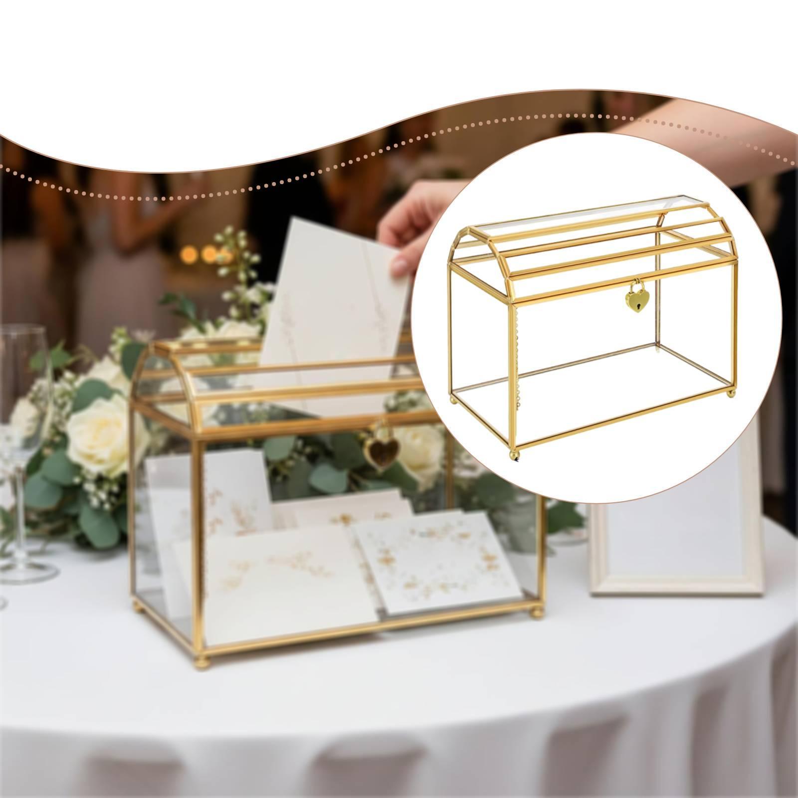 Glass Wedding Card Box Storage - đánh giá và giá Event Party Box