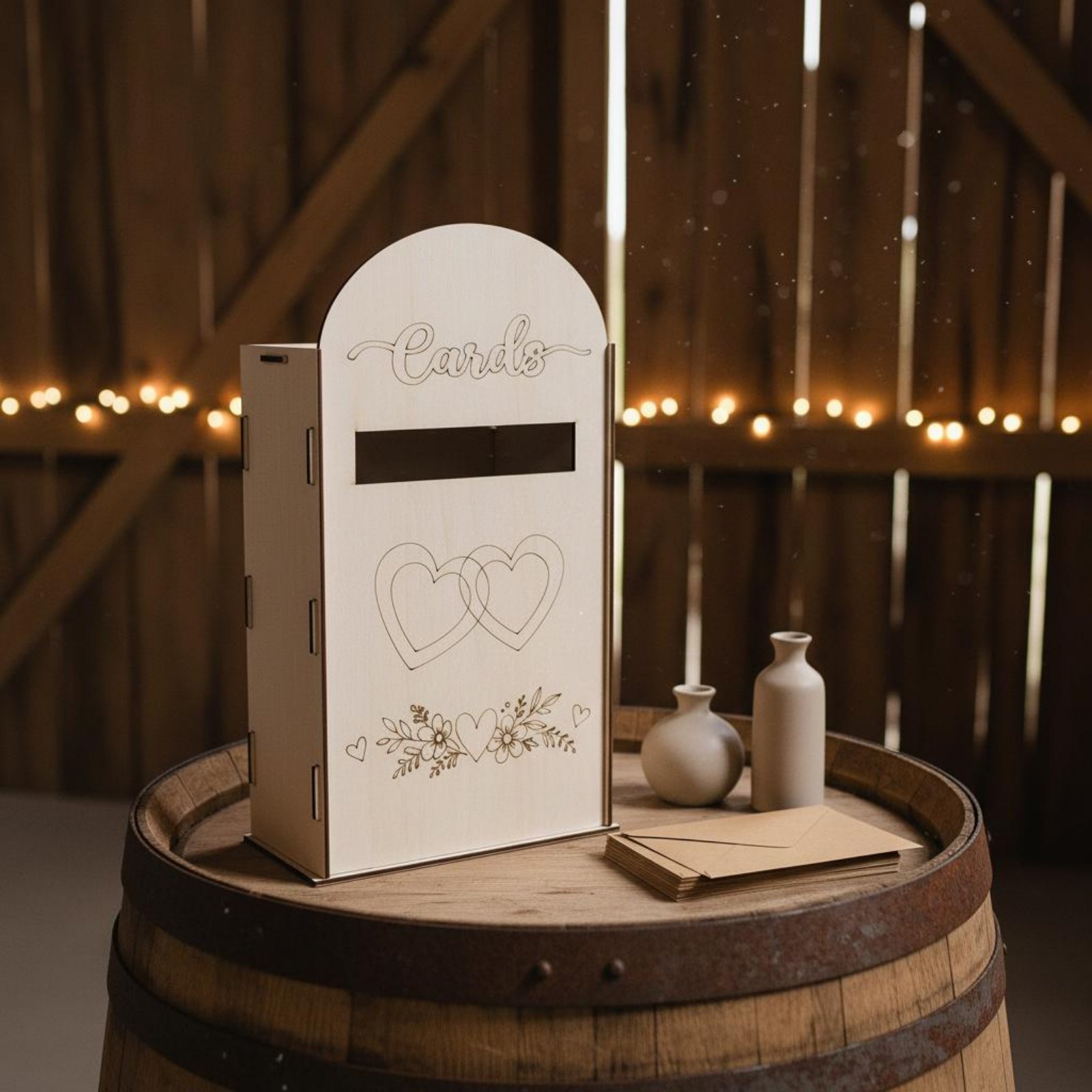 Wooden Wedding Card Box Laser  - đánh giá và giá Event Party Box