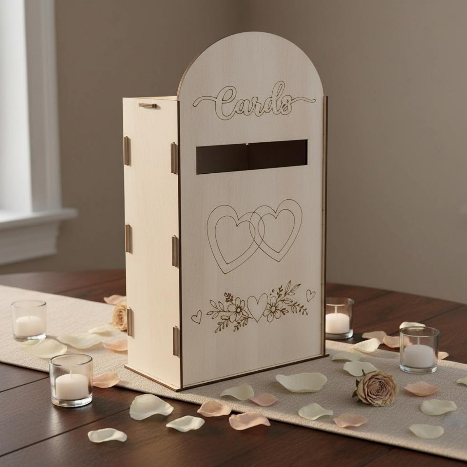 Wooden Wedding Card Box Laser  - đánh giá và giá Event Party Box