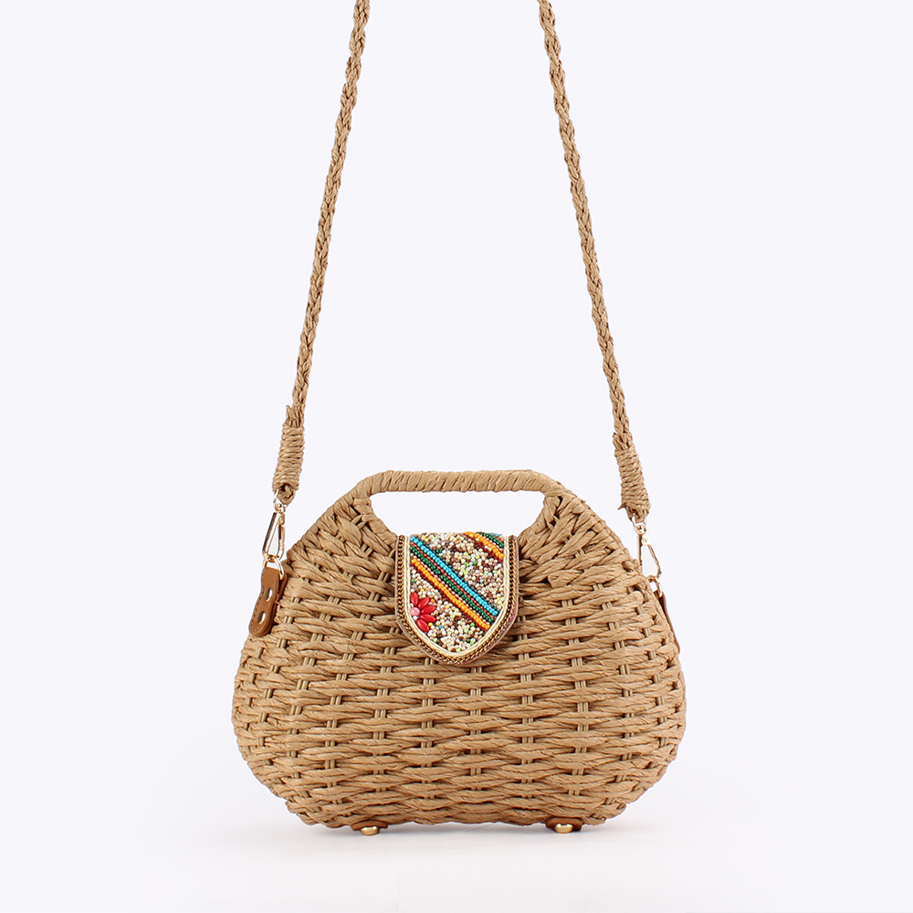Color Beads Women Handbags Han - đánh giá và giá Paper Straw Color