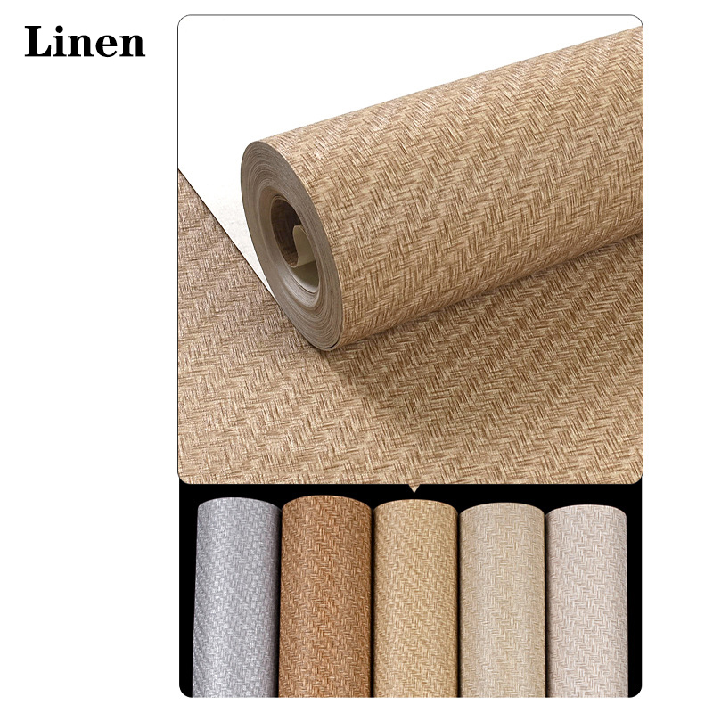 Linen Weave Wallpaper Non Self - đánh giá và giá Paper Straw Color