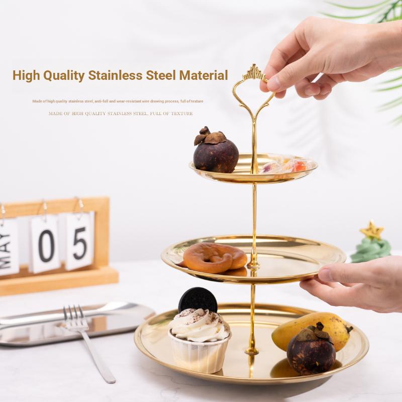 Gold Silver 2/3-Tier Cake Stan - đánh giá và giá Cupcake Stand Tier