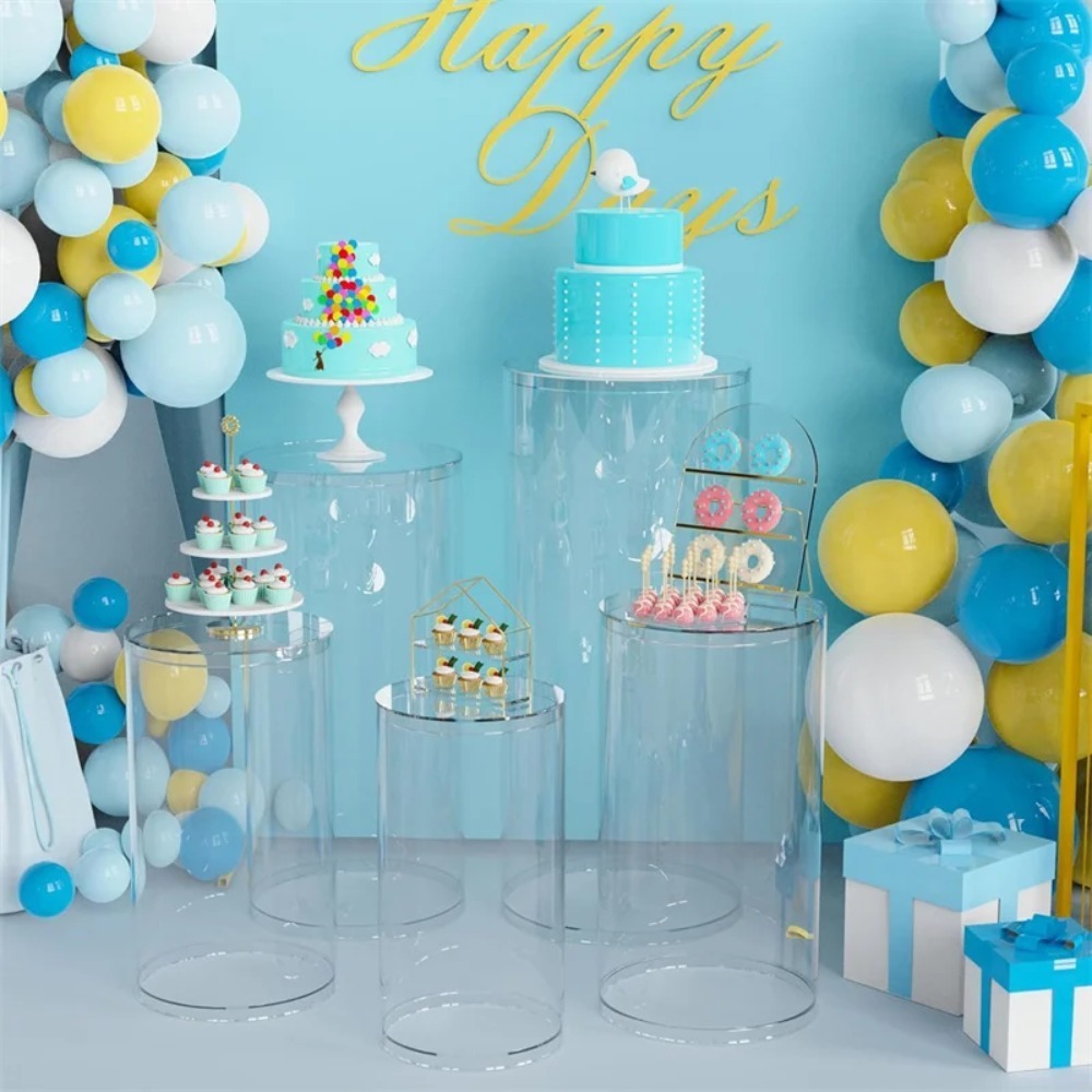 3/5Pcs White Cylinder Pedestal - đánh giá và giá Event Party
