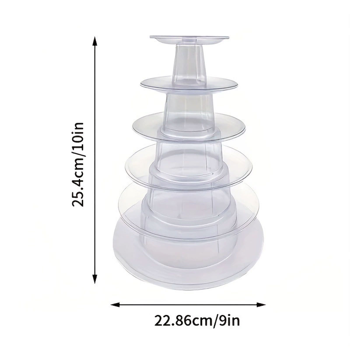 1PC 6-Tier Round Plastic Clear - đánh giá và giá Cupcake Stand Tier