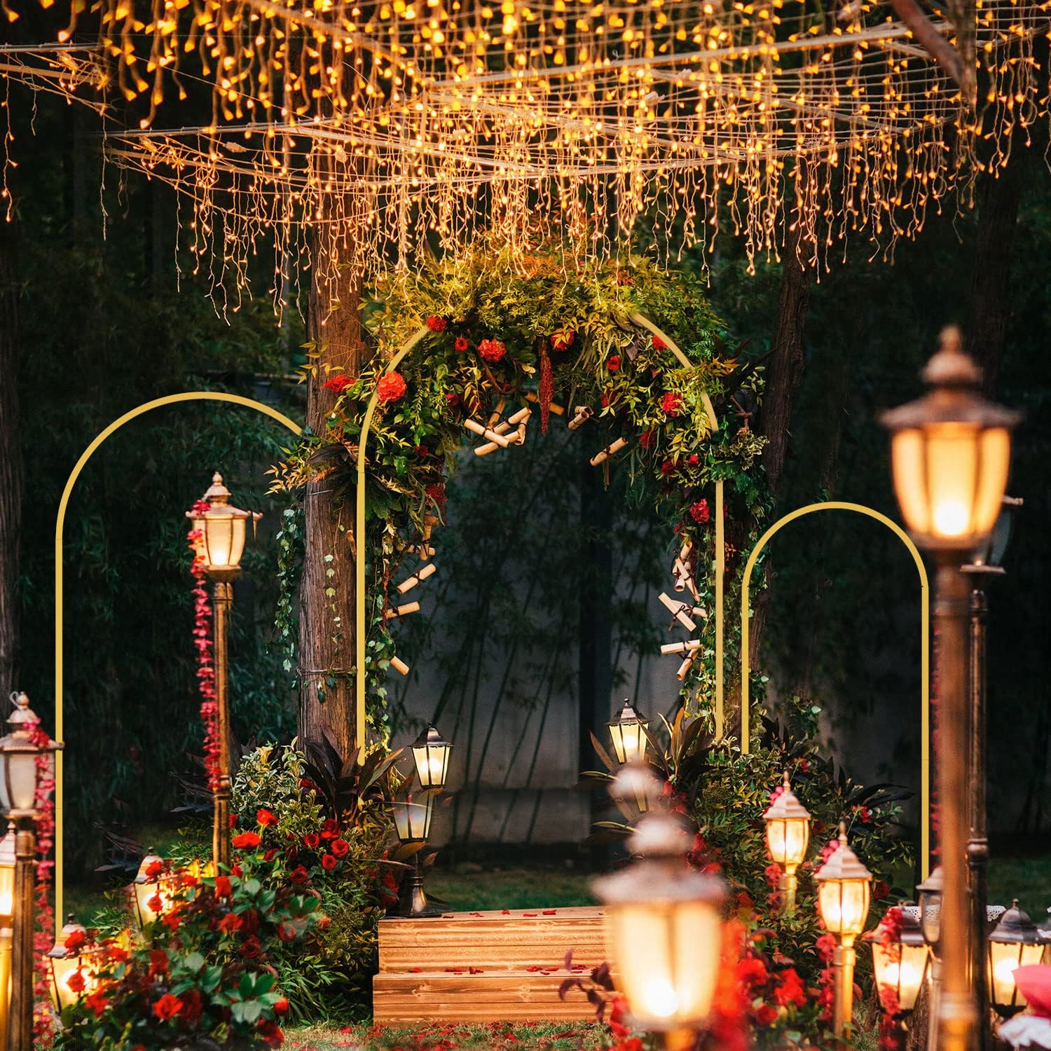 1pc Gold Metal Arch Backdrop S - đánh giá và giá Balloon Arch Kit