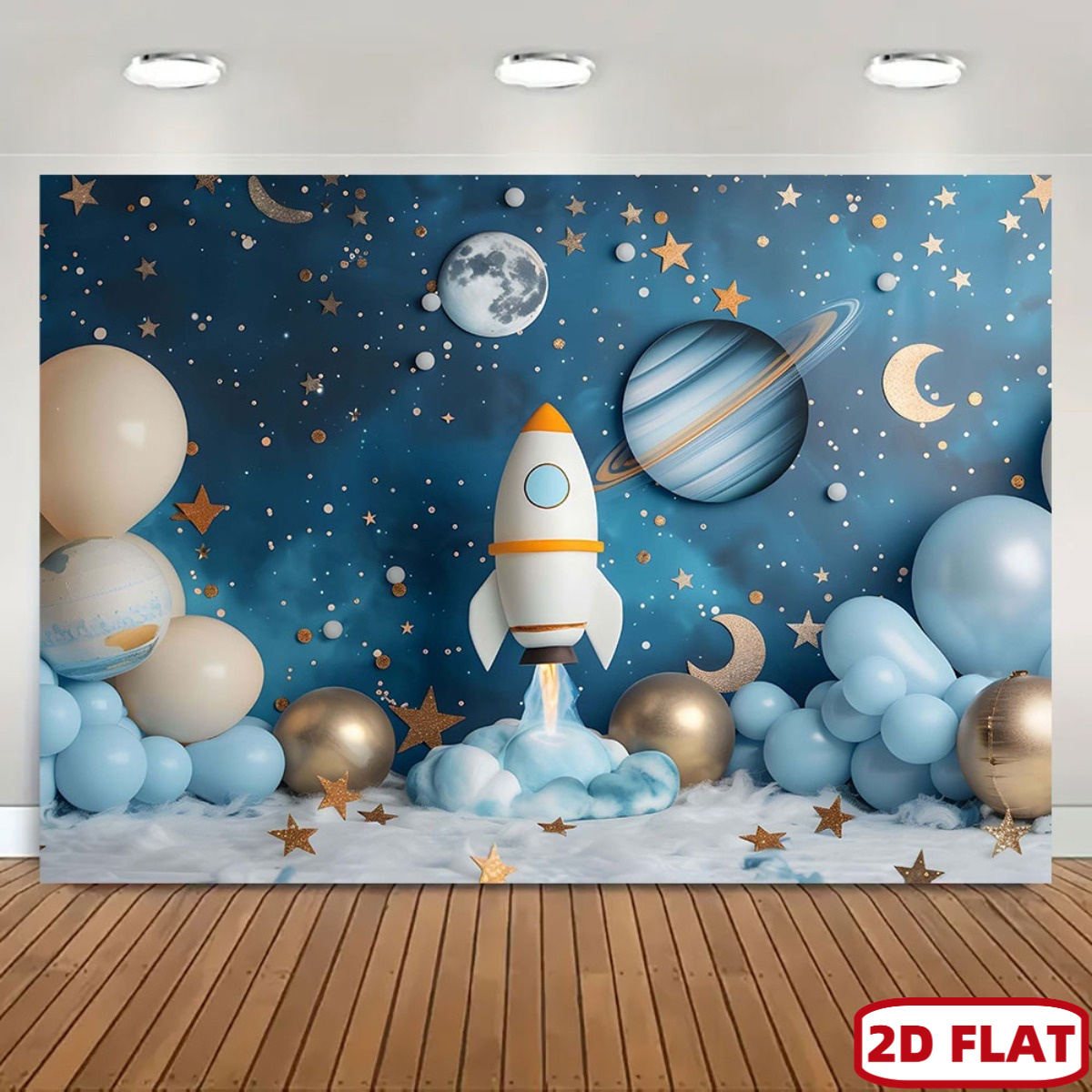 2D flat 1pc space theme party  - đánh giá và giá Event Launch Party