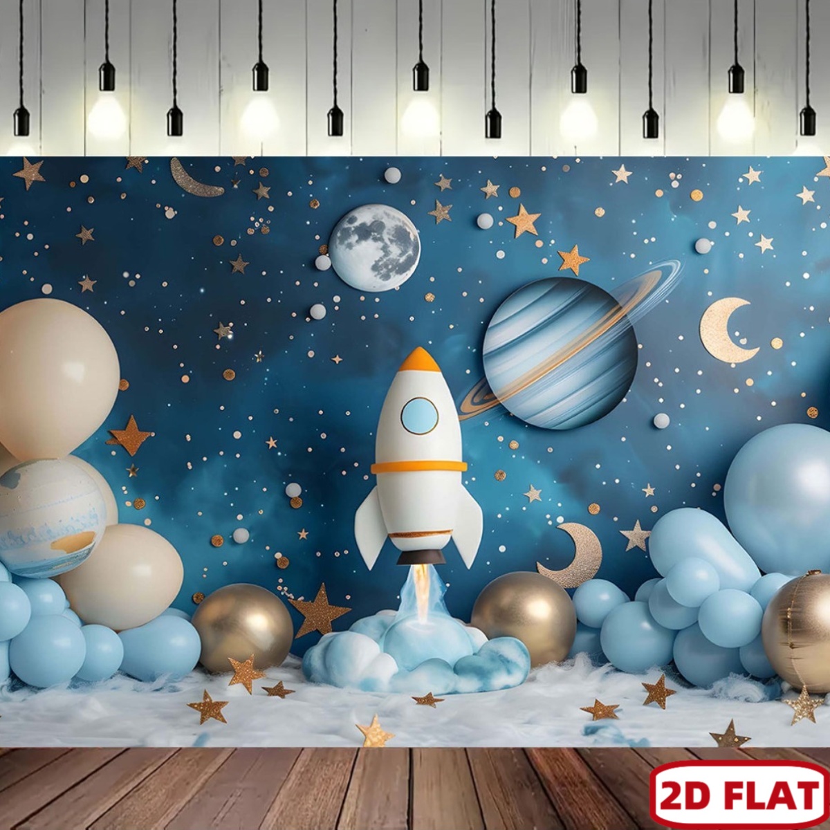 2D flat 1pc space theme party  - đánh giá và giá Event Launch Party