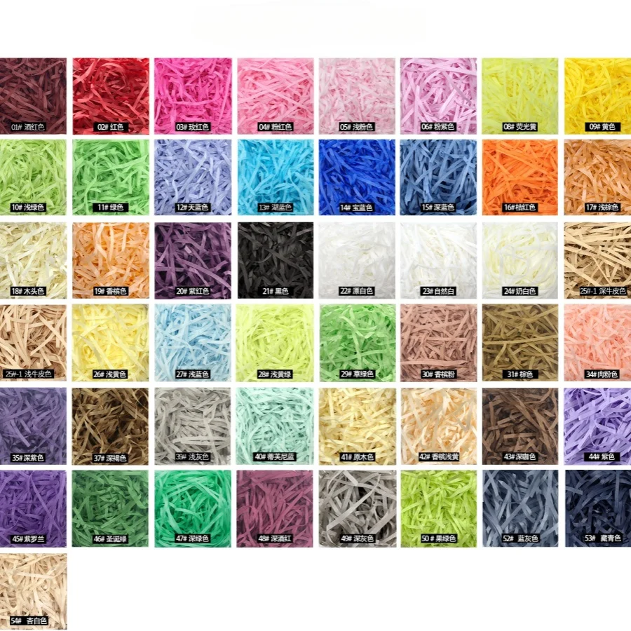 100g raffi Colorful Shredded C - đánh giá và giá Paper Straw Color
