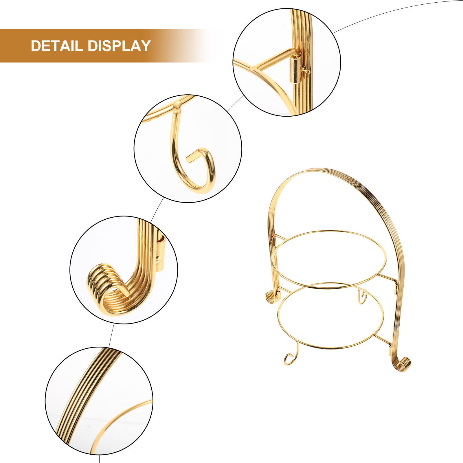 Double Layer Golden Metal Cake - đánh giá và giá Cupcake Stand Tier