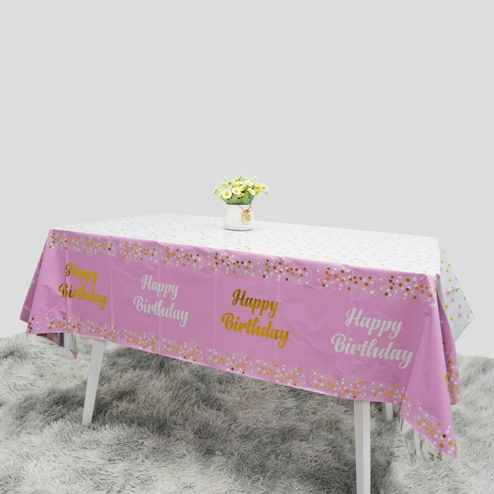 Happy Birthday Disposable Tabl - đánh giá và giá Table Cloth Disposable