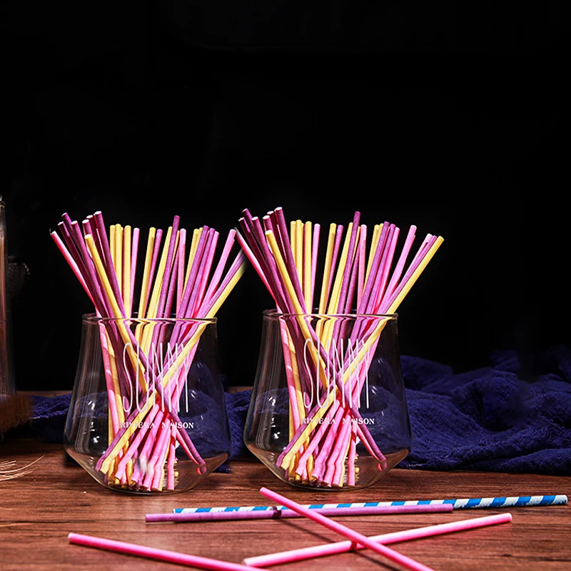 100Pcs/Lot Paper Lollipop Stic - đánh giá và giá Paper Straw Color