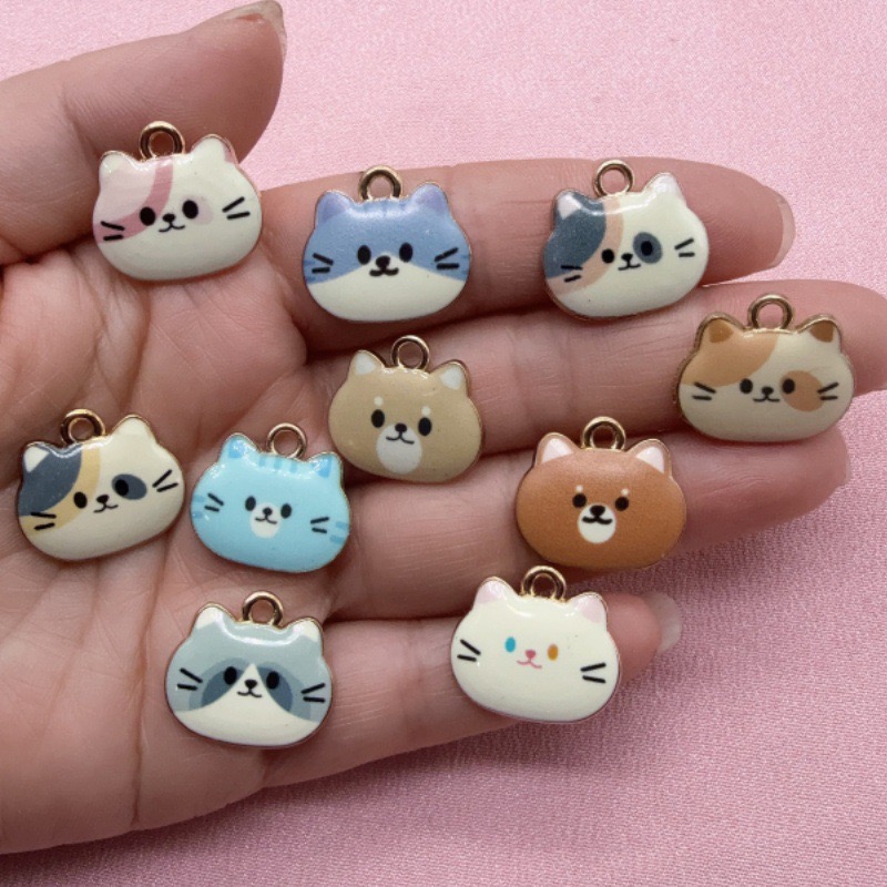 12pcs Printed Cat Head Alloy D - đánh giá và giá Event Party