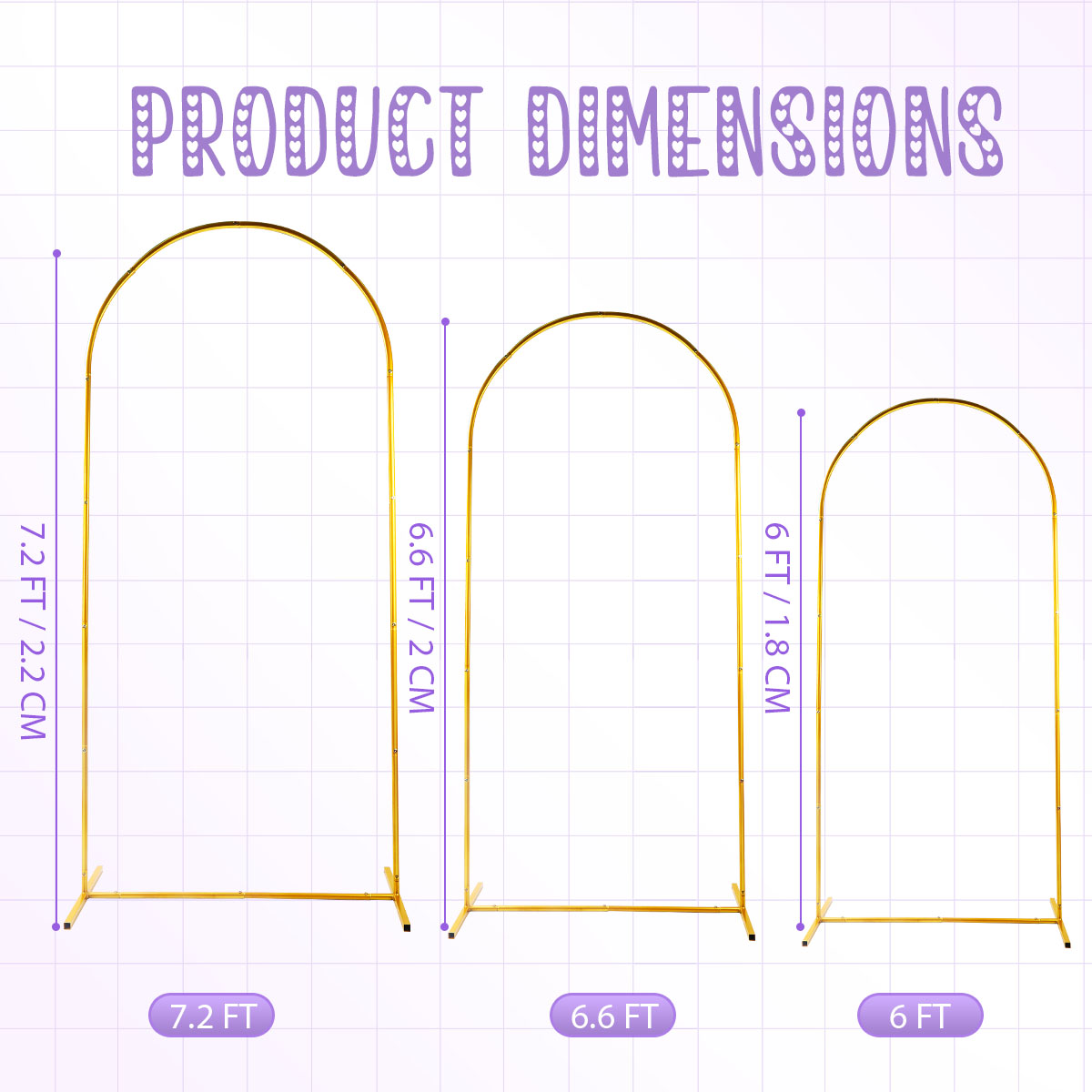 3Pack Golden Metal Arch Kits,  - đánh giá và giá Balloon Arch Kit